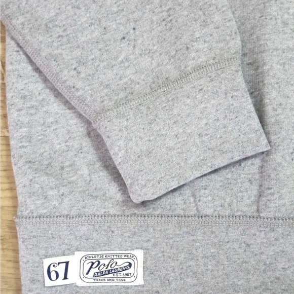 POLO RALPH LAUREN CREW EMBROIDERED LOGO PRINT SWEATSHIRT, SIDE XXL - Picture 11 of 14